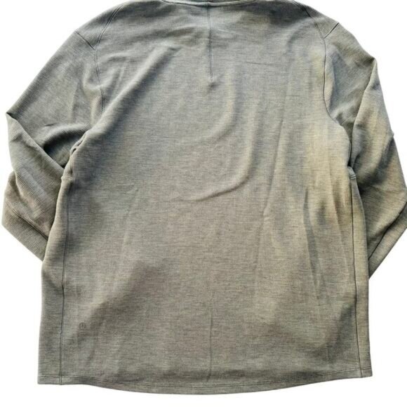 Lululemon Shift Stitch Hoodie Heathered Rover Tan Size XL Waffle Long Sleeve - Picture 7 of 9
